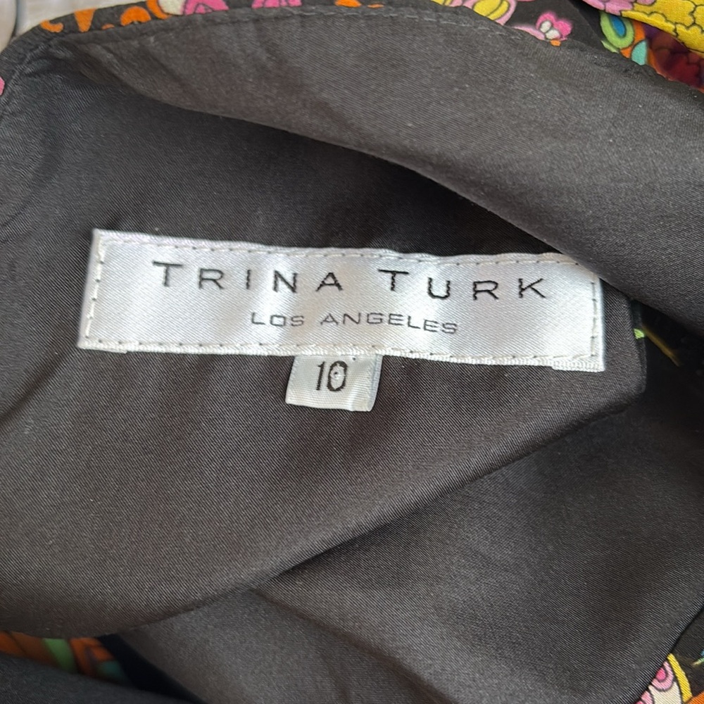 Trina Turk Diba Scarf Print Halter Sheath Dress - Picture 11 of 12